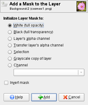 The Add Layer Mask dialog
